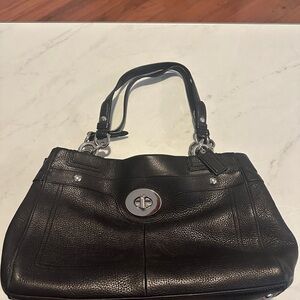 EUC Coach Black Leather Handbag